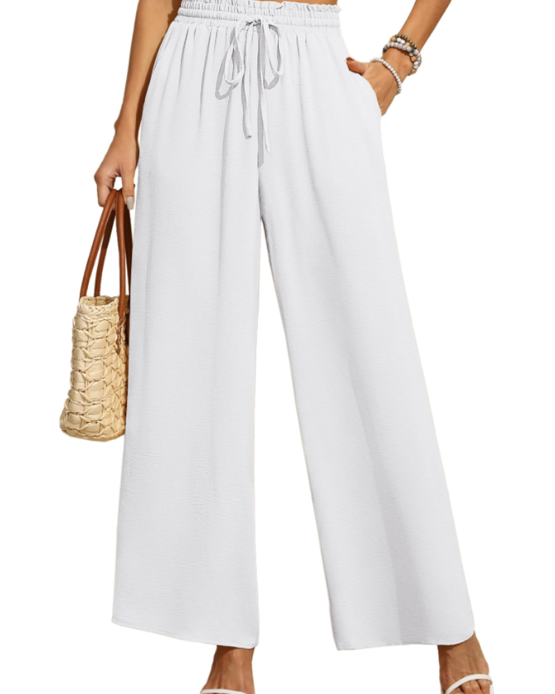 Anaïs Palazzo-Hose für Damen – hoher, elastischer Bund, weite Beine & Taschen