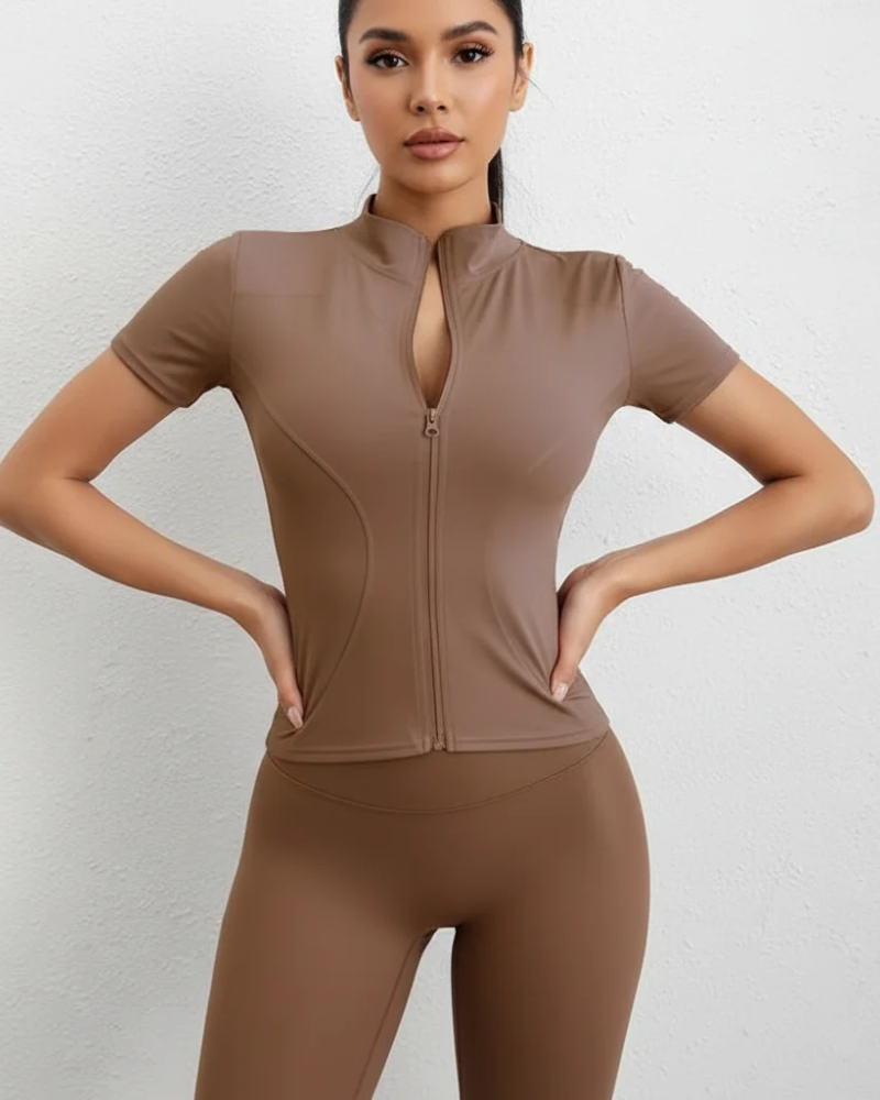 Camiseta deportiva Maeve para mujer – Top ajustado ligero de manga corta para fitness y yoga